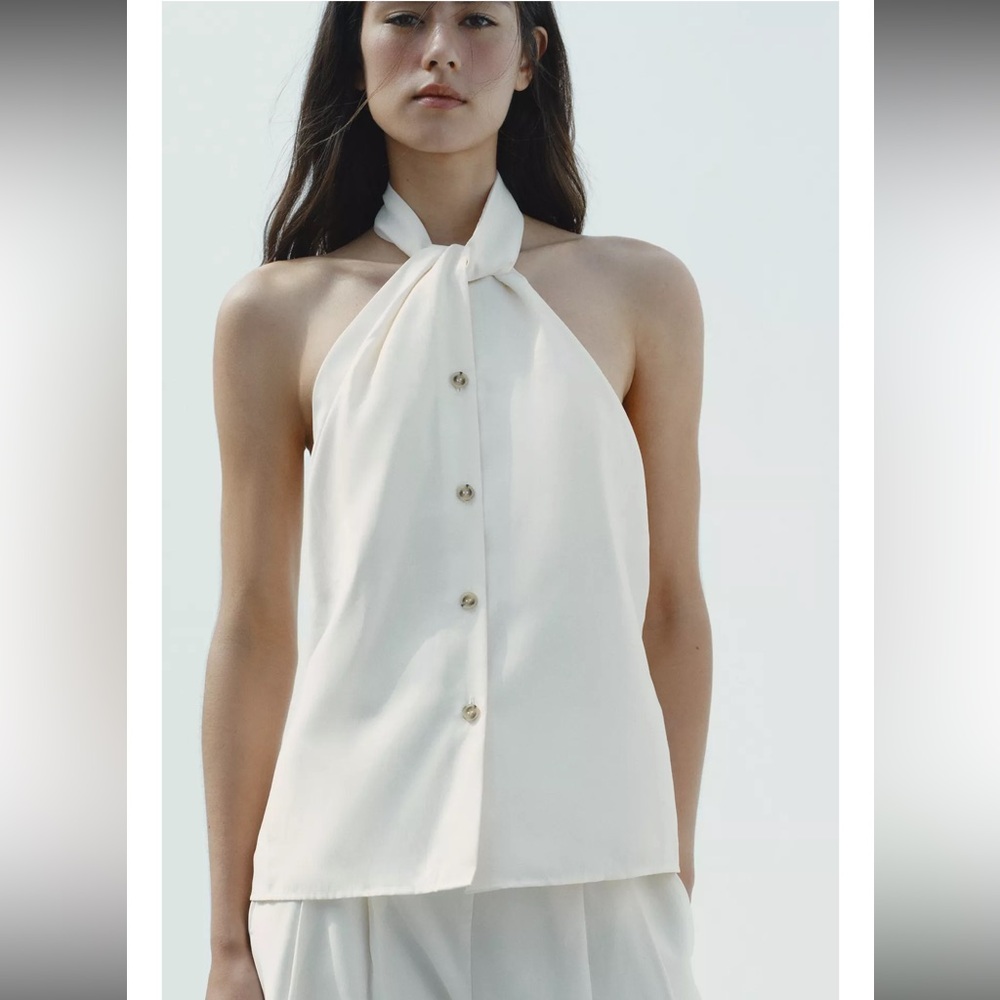 ZARA HALTER VEST TOP - Sz L